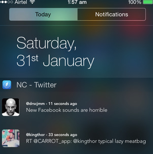 NC – Twitter Widget for Notification Center: Review