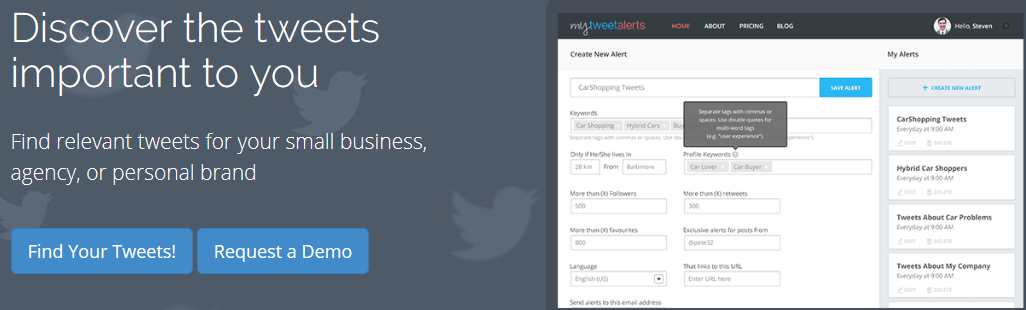 Get Real-Time Twitter Alerts With MyTweetAlerts