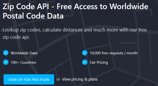 ZIP CODE API- FETCH POSTAL CODES DATA FROM WORLDWIDE!