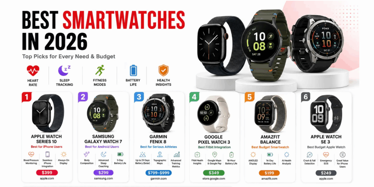 Best Smartwatches to Buy in 2026 Ranked