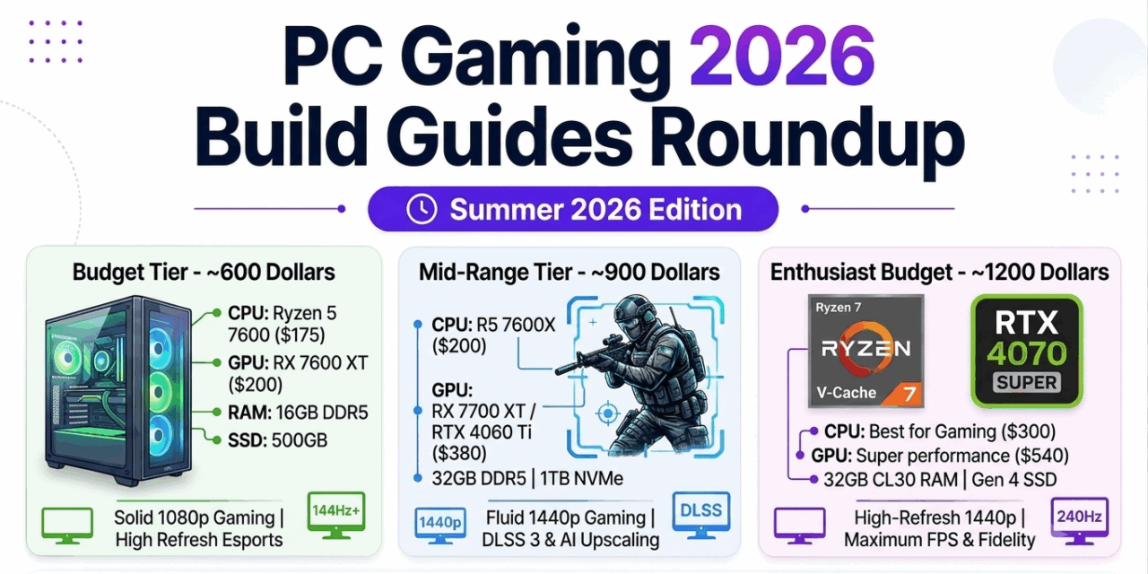 Budget Gaming PC Build Guide 2026 by Tier