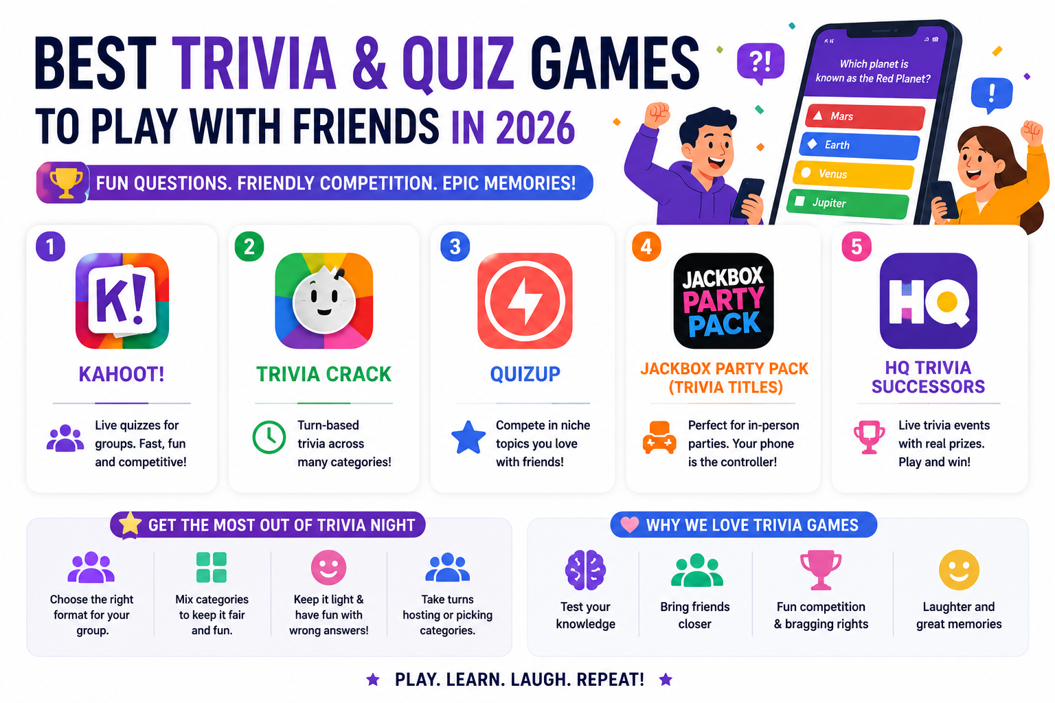 Best Trivia and Quiz Games to Play with Friends in 2026