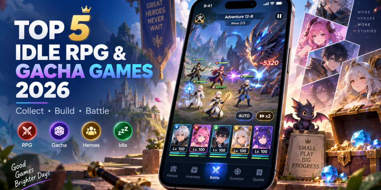 Top 5 Idle RPG and Gacha Games for Mobile in 2026